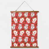 Gemütliche Gold Winter Gloves Wandteppich Mit Holzrahmen (Vorderseite)