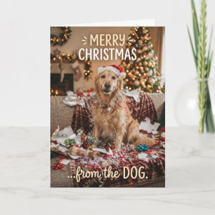 Gemütliche Golden Retriever Weihnachtskarte Karte