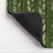 Gemütliche grüne geflochtene Streifen Mousepad (Ecke)