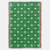 Gemütliche grüne Schneeflocken Weihnachtsbaumen De Decke (Vorderseite Vertikal)