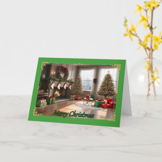 Gemütliche Grüße Weihnachtskarte Karte (Gelbe Blume)