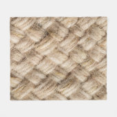 Gemütliche Haferflocken-Gewebe-Leinen-Textur Minim Fleecedecke (Vorderseite (Horizontal))