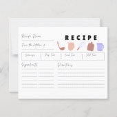 Gemütliche handgezeichnet Kochkarte (Vorderseite)