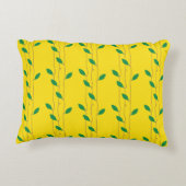 Gemütliche, hellgelbe Blätter Cotton Accent Pillow Dekokissen (Rückseite)