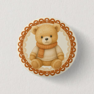 Gemütliche Herbst-Baby-Party Neutrales Creme & O Button