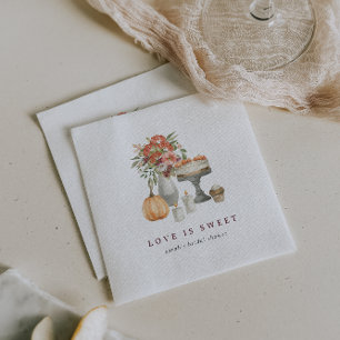 Gemütliche Herbst-Hochzeitsdusche für die Braut "L Serviette