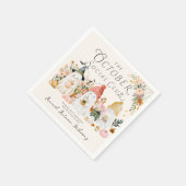 Gemütliche Herbst-Kaffee-Geister-Blumen-Feier Serviette (Ecke)