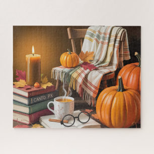 Gemütliche Herbst-Leseszene Puzzle