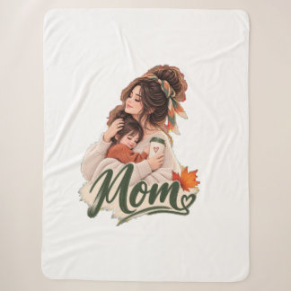 Gemütliche Herbst-Mom- und Tochter-Herbstliebe Sherpadecke