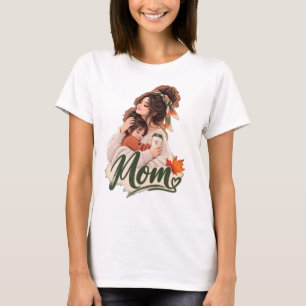 Gemütliche Herbst-Mutter-und-Tochter-Herbstliebe T-Shirt