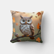 Gemütliche Herbst-Origami-Owl-Kissen