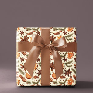 Gemütliche Herbst-Spice-Wrapping Papier Rolle Geschenkpapier