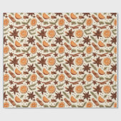 Gemütliche Herbst-Spice-Wrapping Papier Rolle Geschenkpapier (Flach)