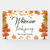 Gemütliche Herbst-Thanksgiving-Dinnerparty Banner (Horizontal)