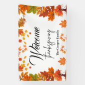 Gemütliche Herbst-Thanksgiving-Dinnerparty Banner (Vertikal)