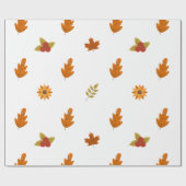 Gemütliche Herbst-Thanksgiving-Dinnerparty Geschenkpapier (Flach)