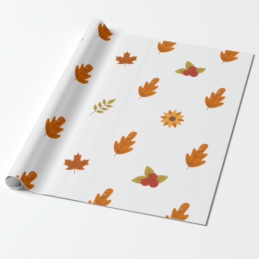 Gemütliche Herbst-Thanksgiving-Dinnerparty Geschenkpapier (Ungerollt)