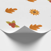 Gemütliche Herbst-Thanksgiving-Dinnerparty Geschenkpapier (Ecke)