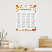 Gemütliche Herbst-Thanksgiving-Dinnerparty Poster (Küche)