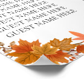 Gemütliche Herbst-Thanksgiving-Dinnerparty Poster (Ecke)