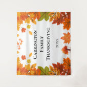 Gemütliche Herbst-Thanksgiving-Dinnerparty Wandteppich (Vorderseite)