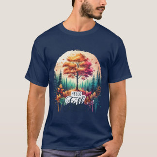 Gemütliche Herbst-Vibes Wasserfarbe Kürbisse Herbs T-Shirt