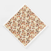 Gemütliche Herbstästhetik Herbstlaub Muster Serviette (Ecke)