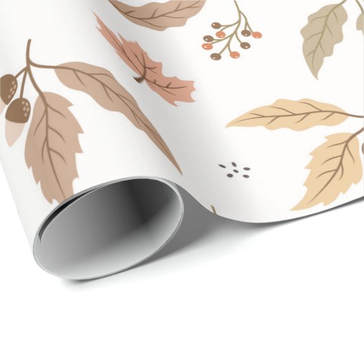 Gemütliche Herbstausgänge Geschenkpapier (Rolleneckpunkt)