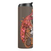 Gemütliche Herbstbadger-Thermal-Tumbler Thermosbecher (Nach links gedreht)