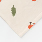 Gemütliche Herbstbeeren Creme Botanisch Fleecedecke (Ecke)