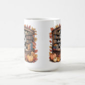 Gemütliche Herbstbibliothek-Kaffeetasse — Buchnisc Kaffeetasse (Mittel)