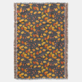 Gemütliche Herbstblanken mit Herbstblättern & Berr Decke (Vorderseite Vertikal)