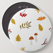 gemütliche Herbstblätter Button (Vorne & Hinten)
