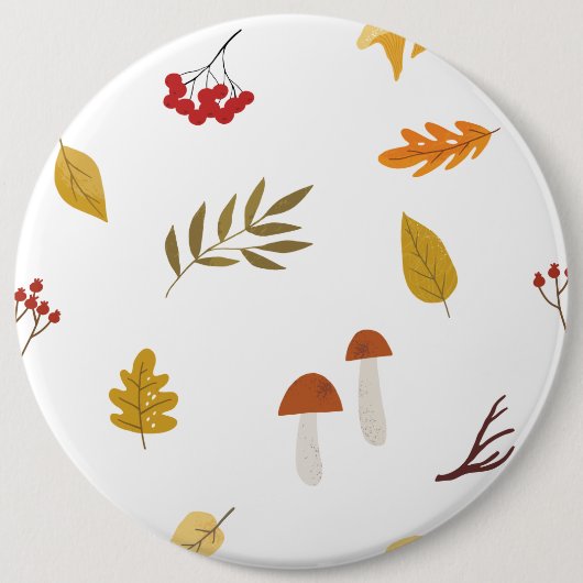 gemütliche Herbstblätter Button (Vorderseite)