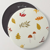 gemütliche Herbstblätter Button (Vorne & Hinten)