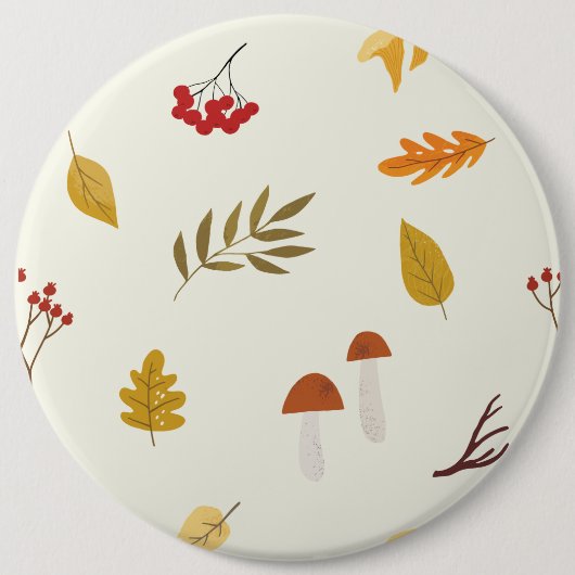 gemütliche Herbstblätter Button (Vorderseite)
