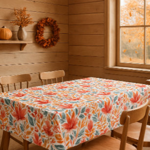 Gemütliche Herbstblätter Herbstsaison Tischdecke