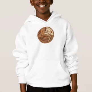 Gemütliche Herbstbücher und Kaffee Illustration Hoodie