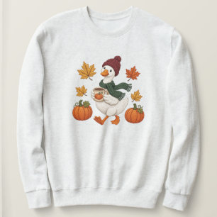 Gemütliche Herbstente mit Kürbis-Kaffee und Herbst Sweatshirt
