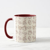 Gemütliche Herbsternte-Doodle-Muster-Tasse Tasse (Links)