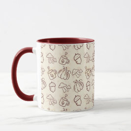 Gemütliche Herbsternte-Doodle-Muster-Tasse Tasse