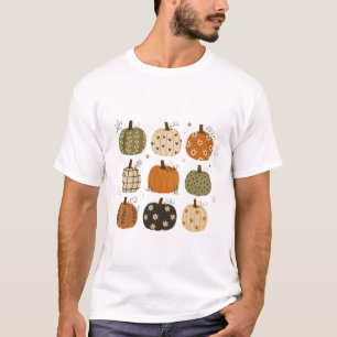 Gemütliche Herbsternte-Wasserfarben-Kürbis T-Shirt