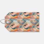 Gemütliche Herbstfarben Abstrakte Digitale Kunst Geschenkanhänger (Rückseite Horizontal)