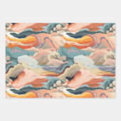 Gemütliche Herbstfarben Abstrakte Digitale Kunst Geschenkpapier Set (Vorderseite 2)