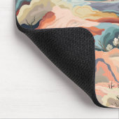 Gemütliche Herbstfarben Abstrakte Digitale Kunst Mousepad (Ecke)