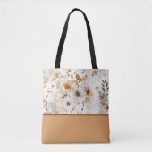 Gemütliche Herbstflora botanisch mit Farbblock Tasche (Vorderseite)