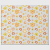 Gemütliche Herbstgoldene Blume Grau, nahtlos Geschenkpapier (Flach)