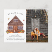 Gemütliche Herbstkabine | Ankündigung der Beförder Postkarte (Vorderseite)