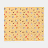 Gemütliche Herbstkatzen Fleecedecke (Vorderseite (Horizontal))