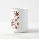 Gemütliche Herbstlaub im Herbst & Pumpkin Gewürze Kaffeetasse (Mittel)